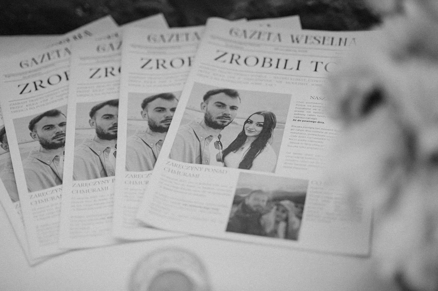 Klaudia i Sławek, Listy przy nakryciach